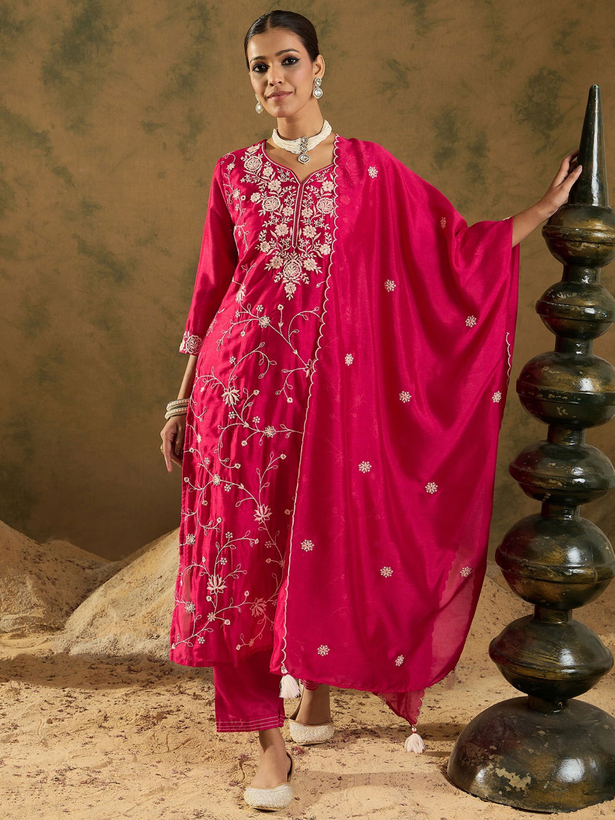 2512 Indo Era Silk Blend  Designer Kurti With Bottom Dupatta Wholesale Shop In Surat
